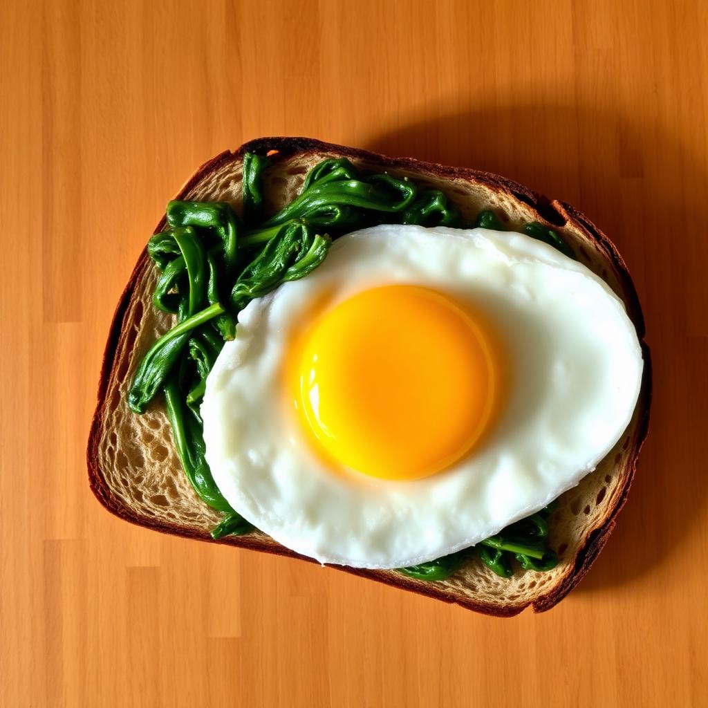 Egg & Wilted Spinach Toast