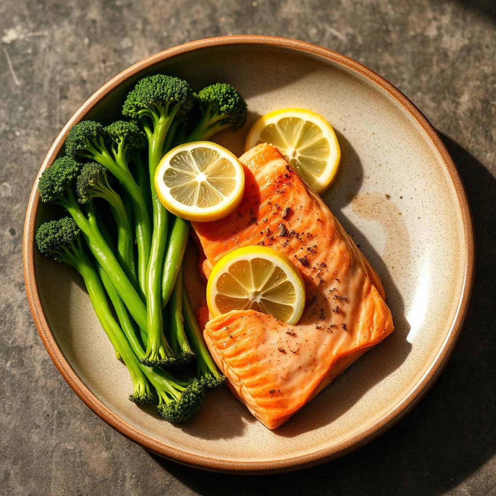 Baked Salmon with Broccoli