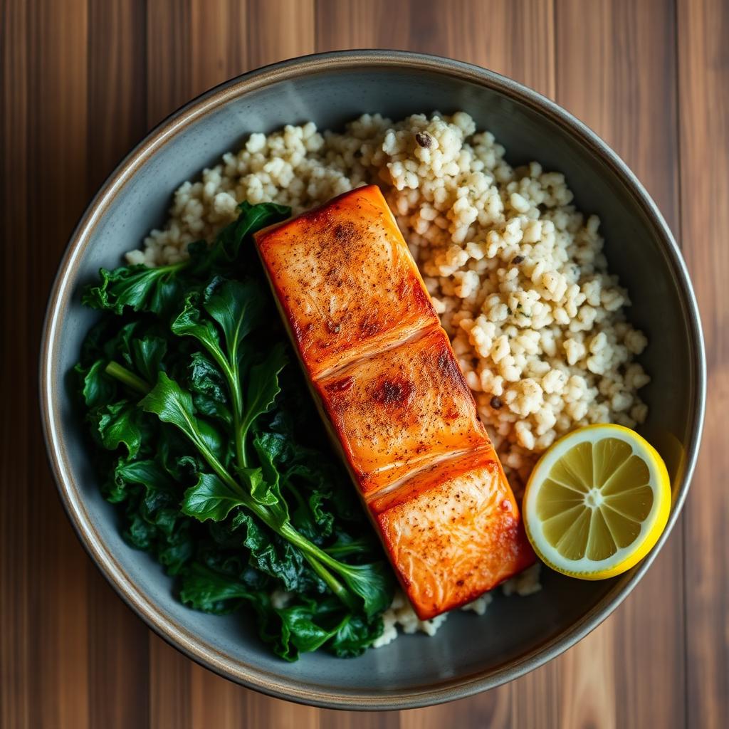 Salmon, Quinoa & Kale Bowl