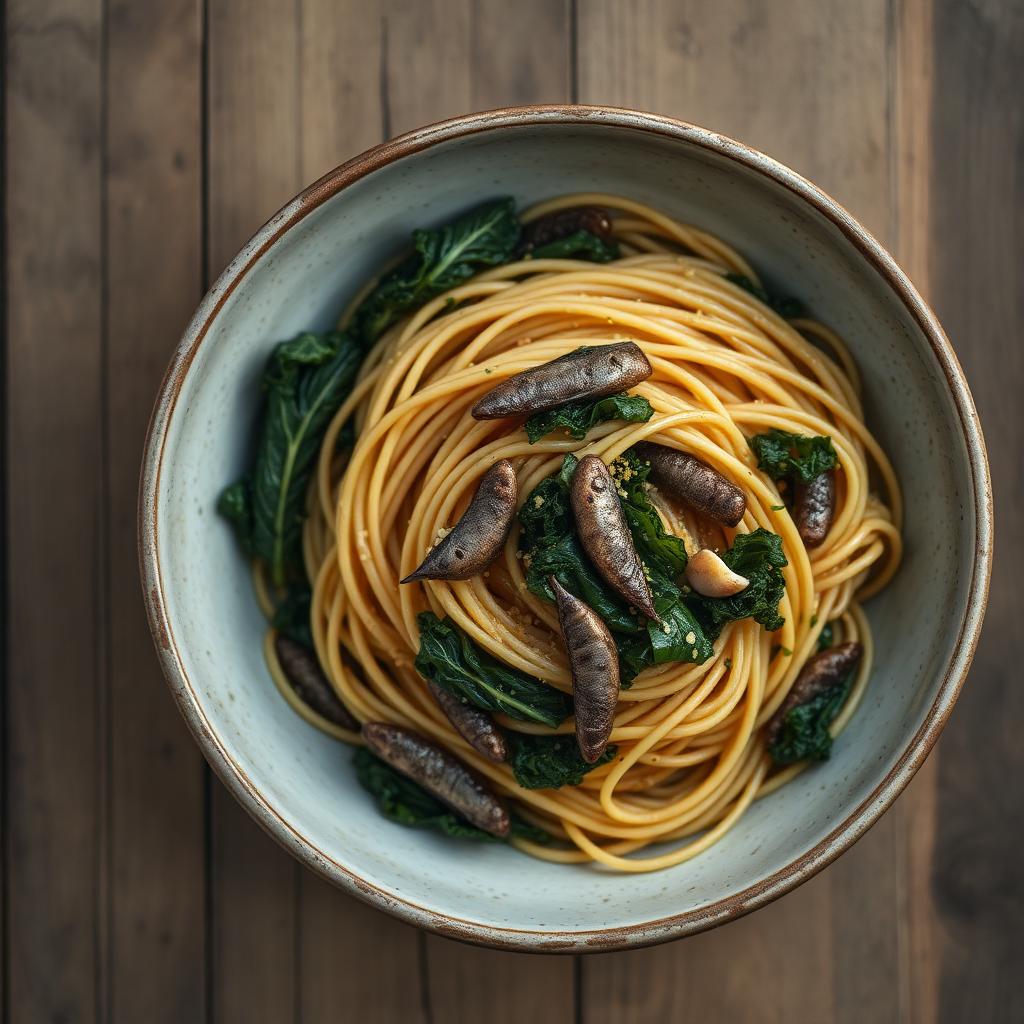 Pasta with Sardines & Kale